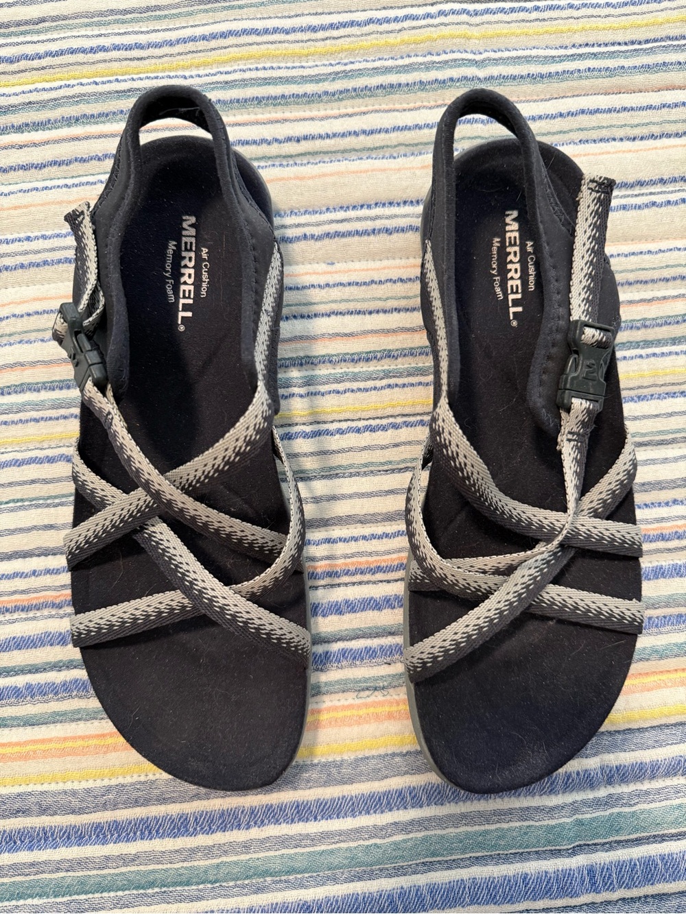 Merrell Navy Sandals with Gray Straps Women’s Slingback